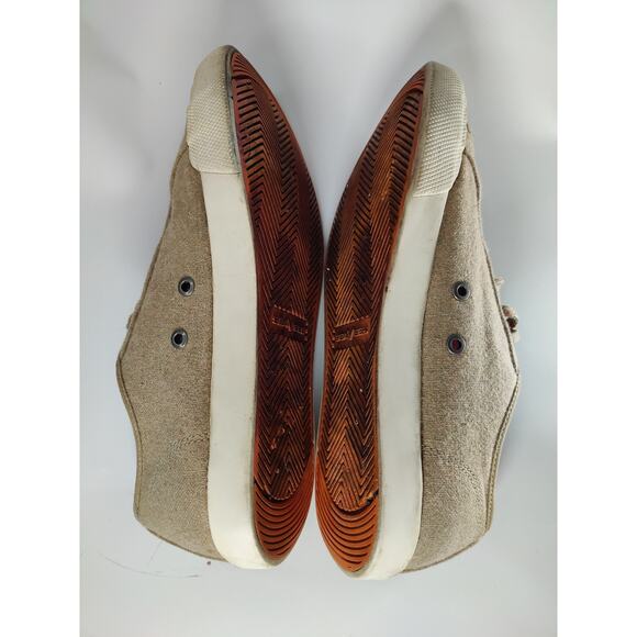 Tan Canvas seaVees sneakers sz 9 - Picture 5 of 7